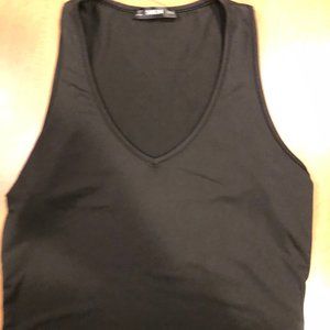 Black Silky Crop Top Medium